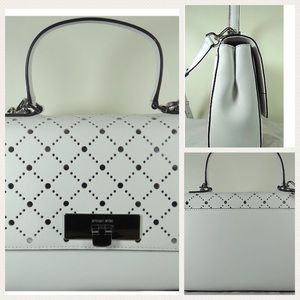 Michael Kors “Callie” white leather purse